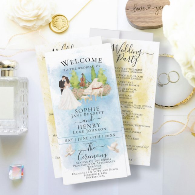 Elegantes Piano |Hochzeitsprogramm für Geigen Dove (Von Creator hochgeladen)