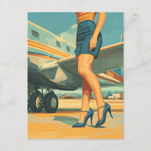 Elegantes Pilotprogramm durch das Jet Postkarte