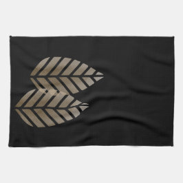 Elegantes Pine Cones Kupfer Platinum Muster Geschirrtuch