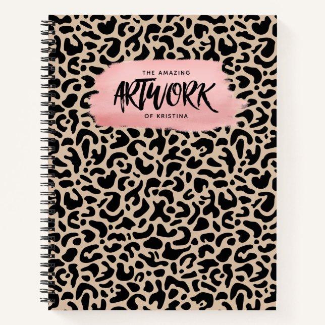 Elegantes Pink Artist Sketchbook Notizbuch (Vorderseite)