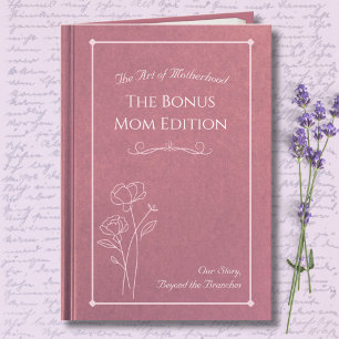 Elegantes Pink Bonus Mama Bilderbuch Muttertag Karte