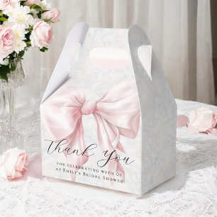 Elegantes Pink Bow Brautparty Vielen Dank Geschenkschachtel