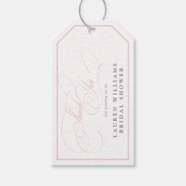 Elegantes Pink Calligraphy Brautparty Vielen Dank Geschenkanhänger
