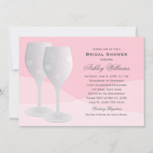 Elegantes Pink Cheers Brautparty Einladung
