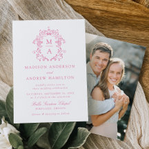 Elegantes Pink Chinoiserie Foto Hochzeit