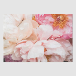 Elegantes Pink & Cream Peonies Tissue Seidenpapier