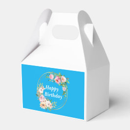 Elegantes Pink & Gold Blume Wreath Fevor Box Geschenkschachtel