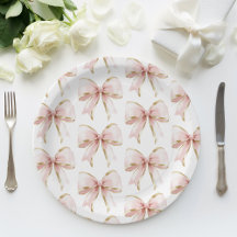 Elegantes Pink Gold Bow Muster Baby Shower Girl