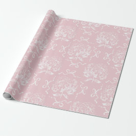 Elegantes Pink-Hydrangea-Muster Geschenkpapier