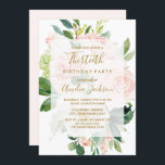 Elegantes Pink Peach Bloom 30. Geburtstagsfeier Pa Einladung<br><div class="desc">Mehr florale Wasserfarbe 30. Geburtstag Einladungen im Kleinen Bayleigh Store!</div>