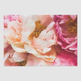Elegantes Pink & Peach Peonies Tissue Seidenpapier