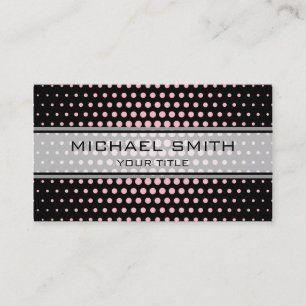 Elegantes Pink Polka Dot Pattern Visitenkarte