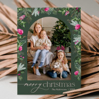 Elegantes Pink Winter Greenery Foto