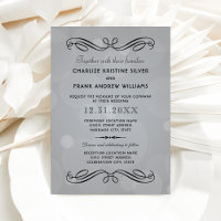 Elegantes Platin und Schwarze Hochzeit