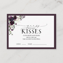 Elegantes Plum Lila Watercolor Brautparty Game Begleitkarte