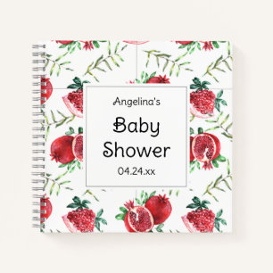 Elegantes Pomegranate Baby Shower Gift List Notebo Notizbuch