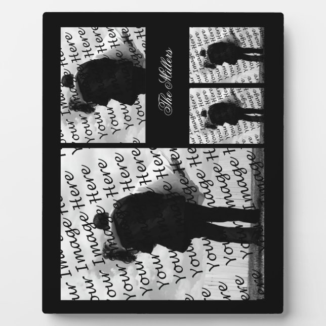 Elegantes Portfolio Custom Foto Plaque Fotoplatte (Vorderseite)