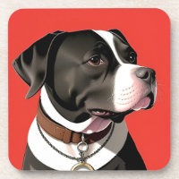Elegantes Portrait eines schwarzen und weißen Hund