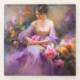 Elegantes Portrait Glasuntersetzer