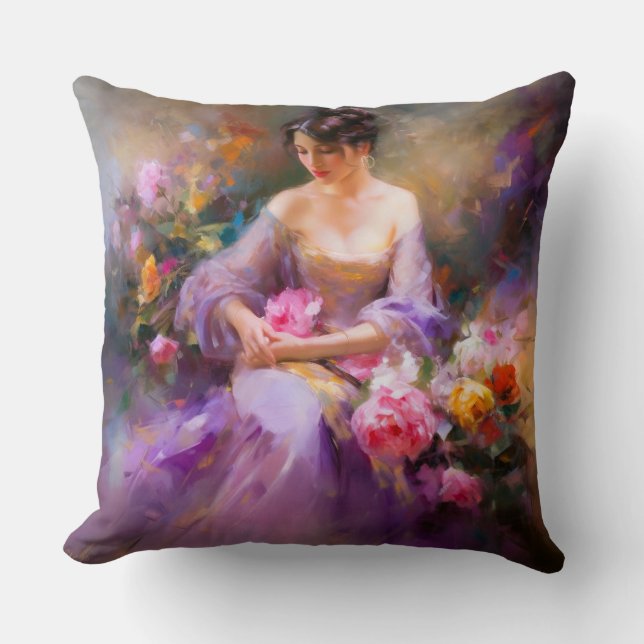 Elegantes Portrait Kissen (Vorderseite)
