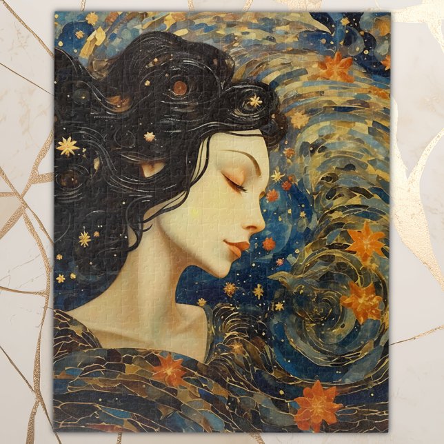 Elegantes Portrait Starry Night Puzzle (Von Creator hochgeladen)