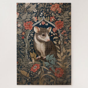 Elegantes Possum William Morris Inspiriertes Flora Puzzle