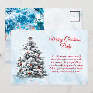 Elegantes Postcard Style Weihnachtsdesign Party Einladung