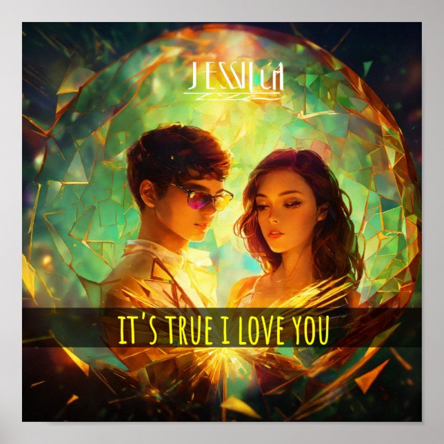 "Elegantes Poster der Modernen Mauer: Lover Design (Vorne)