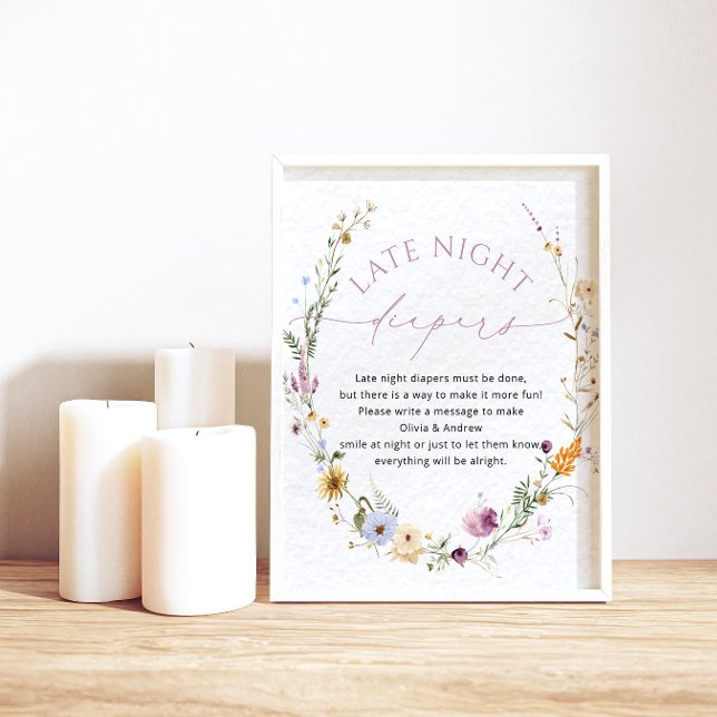 Elegantes Poster für Wildblumen spät in der Nacht (Von Creator hochgeladen)