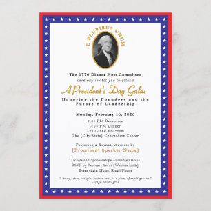Elegantes Präsidententags-Gala-Fundraising-Event Einladung