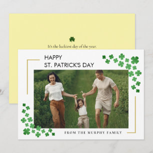 Elegantes Premium-Glück St. Patrick’s Day Foto Feiertagskarte