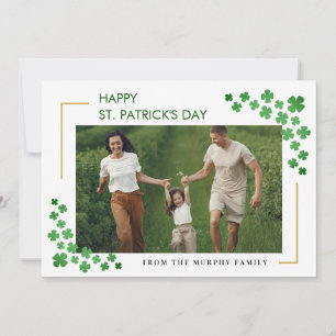 Elegantes Premium-Luckiges St. Patrick’s Day-Foto Feiertagskarte