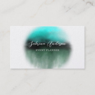 Elegantes Premium-Perl-Blau-Aquarell-Abstrakt Visitenkarte
