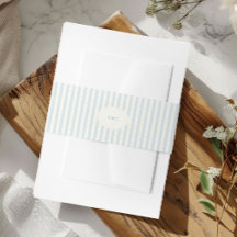 Elegantes Preppy French Blue Stripes Monogram
