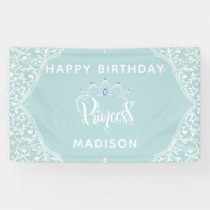 Elegantes Princess Party Personalisiert Happy Birt Banner