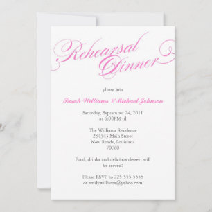 Elegantes Probe Dinner Einladung