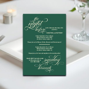Elegantes Probe Dinner & Sonntag Brunch Aquamarin Einladung