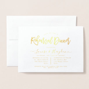 Elegantes Probeessen, Gold Folienkarte