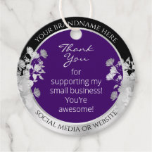 Elegantes Produkt mit Lila und Silbereffekten