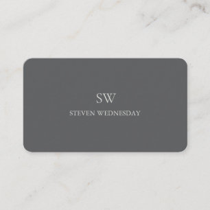 Elegantes Professionelles Einfaches Monogramm Mini Visitenkarte