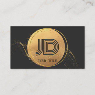 Elegantes Professionelles Einfaches Monogramm Mini Visitenkarte
