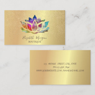Elegantes Professionelles Farbkräftiges Lotus Gold Visitenkarte