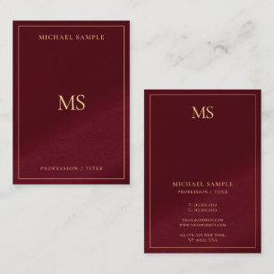 Elegantes professionelles goldenes Monogramm Premi Visitenkarte
