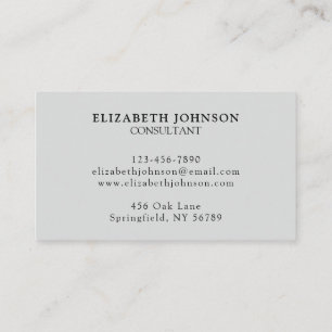 Elegantes professionelles hellgraues Firmenlogo Visitenkarte