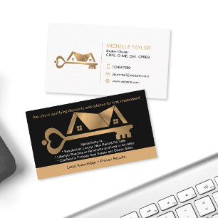 Elegantes professionelles Immobilien-Logo Makler Visitenkarte