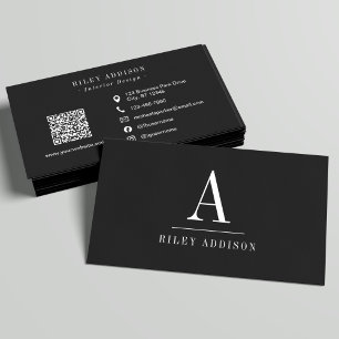 Elegantes professionelles Monogramm Minimalist Sch Visitenkarte