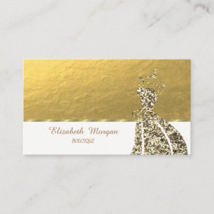Elegantes professionelles, schickes goldenes Glitz Visitenkarte