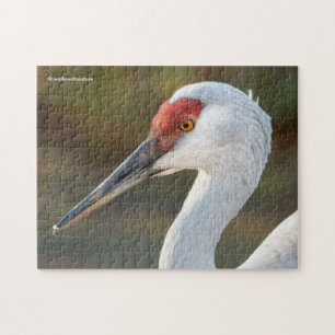 Elegantes Profil eines großen Sandhügelkrans Puzzle