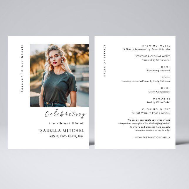 Elegantes Programm zur Beerdigung des Dienstes (Von Creator hochgeladen)