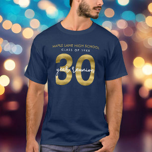 Elegantes Pseudo-Gold 30-Jahres-Klassentreffen T-Shirt